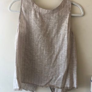 Beige sleeveless top